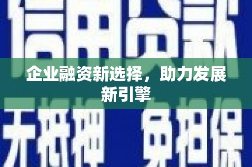 龙岗企业融资新选择，助力发展新引擎