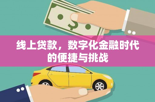 龙岗线上贷款，数字化金融时代的便捷与挑战
