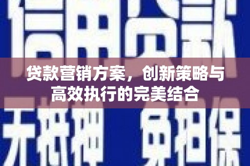 龙岗贷款营销方案，创新策略与高效执行的完美结合