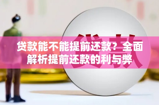 龙岗贷款能不能提前还款？全面解析提前还款的利与弊