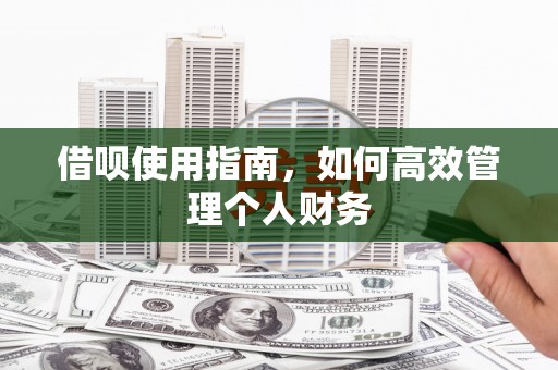 龙岗借呗使用指南，如何高效管理个人财务