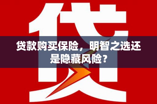 龙岗贷款购买保险，明智之选还是隐藏风险？
