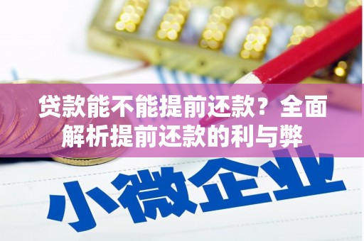 龙岗贷款能不能提前还款？全面解析提前还款的利与弊