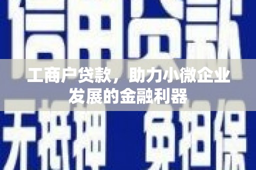 龙岗工商户贷款，助力小微企业发展的金融利器