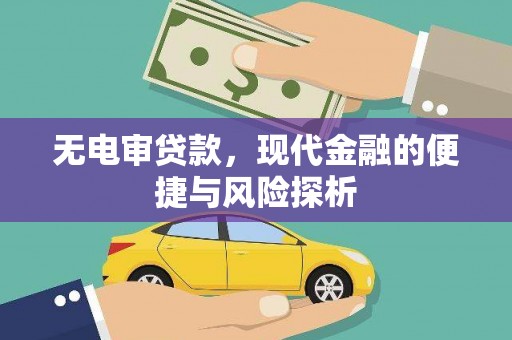 龙岗无电审贷款，现代金融的便捷与风险探析