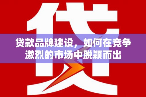 龙岗贷款品牌建设，如何在竞争激烈的市场中脱颖而出