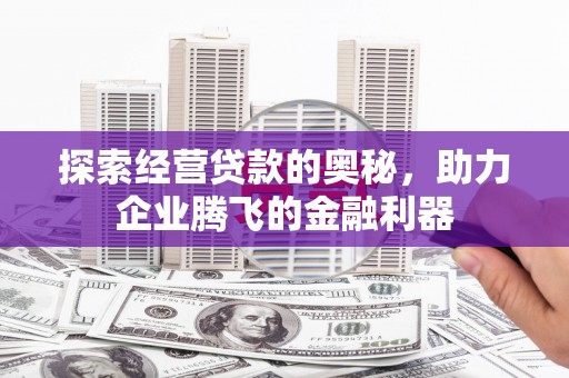 龙岗探索经营贷款的奥秘，助力企业腾飞的金融利器