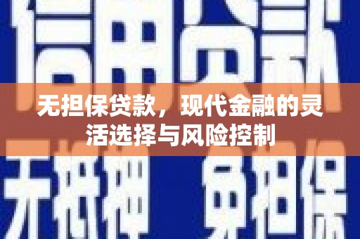 龙岗无担保贷款，现代金融的灵活选择与风险控制