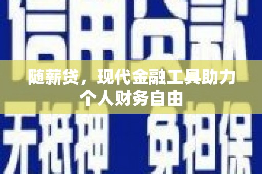 龙岗随薪贷，现代金融工具助力个人财务自由