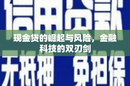 龙岗现金贷的崛起与风险，金融科技的双刃剑