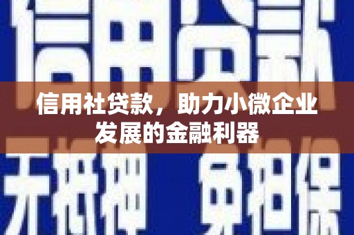 龙岗信用社贷款，助力小微企业发展的金融利器