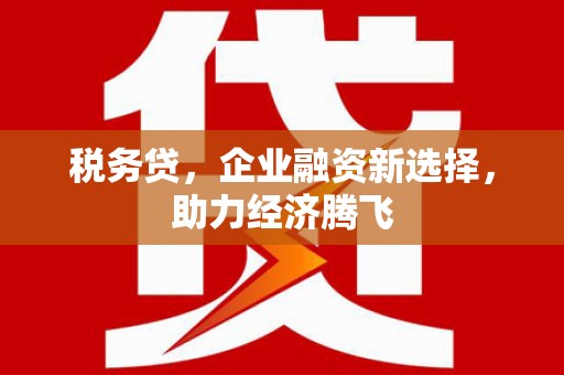 龙岗税务贷，企业融资新选择，助力经济腾飞