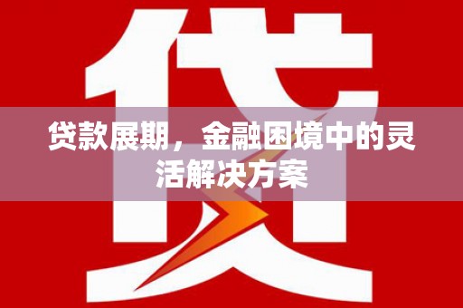 龙岗贷款展期，金融困境中的灵活解决方案