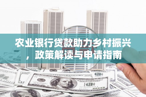 龙岗农业银行贷款助力乡村振兴，政策解读与申请指南
