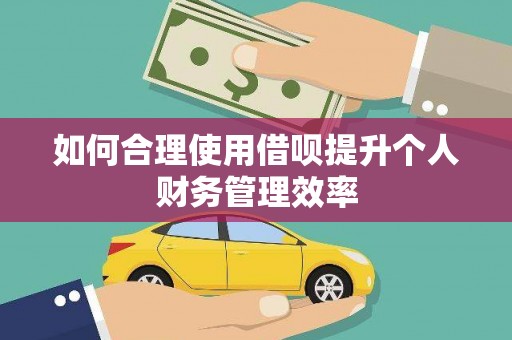 龙岗如何合理使用借呗提升个人财务管理效率