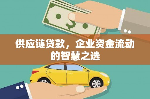 龙岗供应链贷款，企业资金流动的智慧之选
