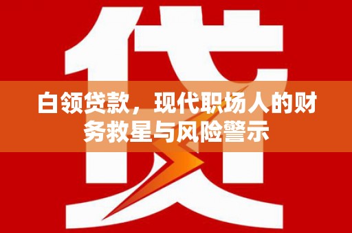 龙岗白领贷款，现代职场人的财务救星与风险警示