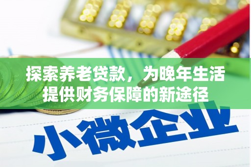 龙岗探索养老贷款，为晚年生活提供财务保障的新途径