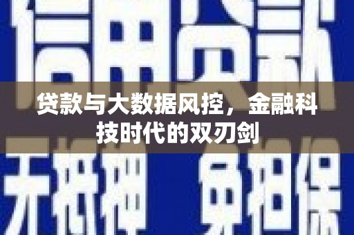龙岗贷款与大数据风控，金融科技时代的双刃剑