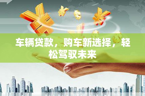 龙岗车辆贷款，购车新选择，轻松驾驭未来