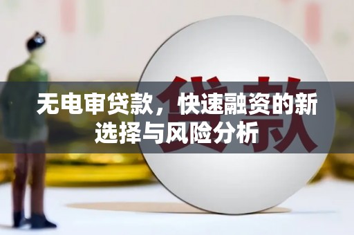 龙岗无电审贷款，快速融资的新选择与风险分析
