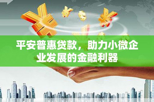 龙岗平安普惠贷款，助力小微企业发展的金融利器
