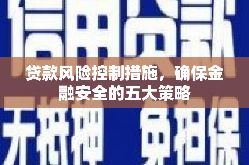 龙岗贷款风险控制措施，确保金融安全的五大策略