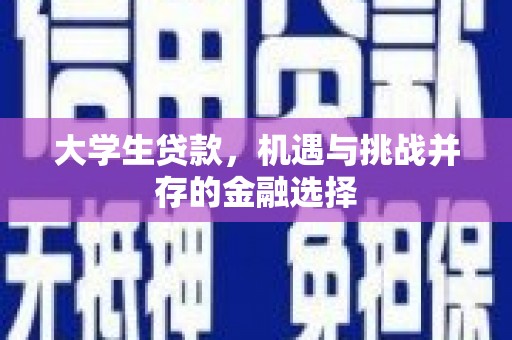 龙岗大学生贷款，机遇与挑战并存的金融选择