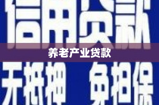 龙岗养老产业贷款