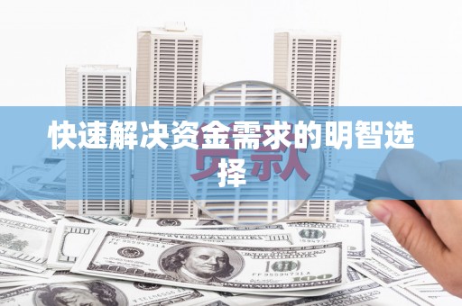 龙岗快速解决资金需求的明智选择